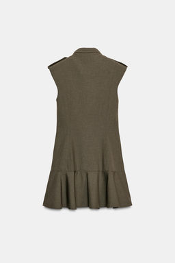 SHORT DRESS WITH SHOULDER PADS AND RUFFLES - Zara фото 8
