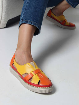 Слипоны 116.2500be. Желтый оранжевый красный