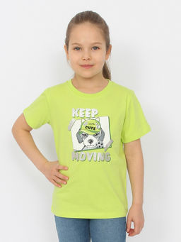 CRB wear/HSKG 63843-36 Футболка для девочки,лайм/Ex.Cherubino