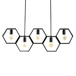 Светильник BayerLux «Соты» 5хE27 40 Вт черный 100×4×100 см