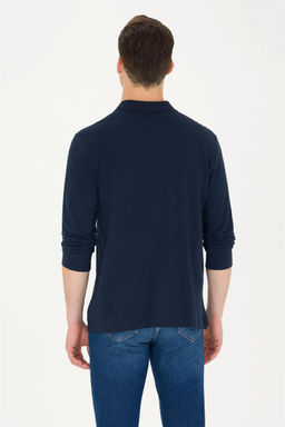 U. S. Polo Assn / Мужской темно-синий базовый свитшот - U.s. polo assn фото 11