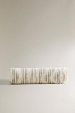 STRIPED COTTON BEACH TOWEL WITH FRINGING - Zara фото 2