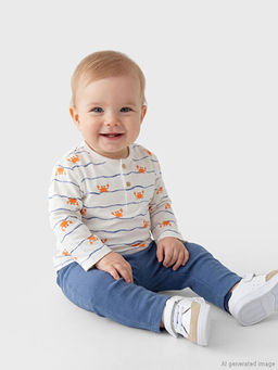 Bask?l? Erkek Bebek Ti??rt ve E?ofman Alt?