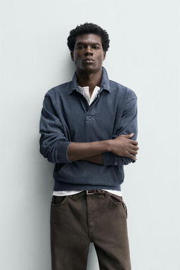 POLO REGULAR FIT EFECTO LAVADO / Azul - Zara фото 2