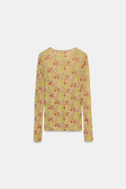 TOP PUNTO ESTAMPADO FLORAL / Multicolor - Zara фото 6