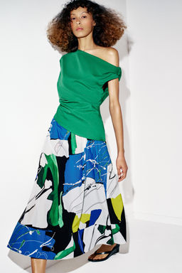 FALDA MIDI ESTAMPADA PLIEGUES / Multicolor - Zara фото 3