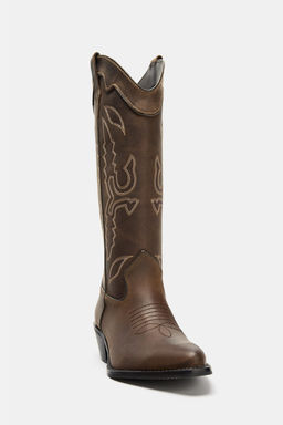 LEATHER COWBOY BOOTS - Zara фото 12