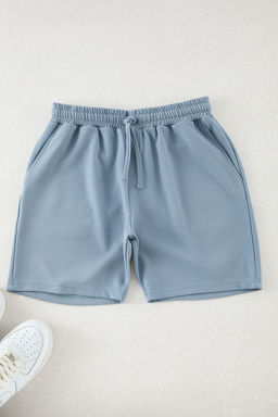 TRENDYOL MAN Mavi Regular/Normal Kesim Dokulu Basic Sort & Bermuda TMNSS25SR00022 - Trendyolmilla фото 2