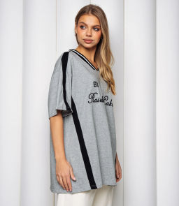 Футболка #КТ1715, серый меланж - Dommod фото 2