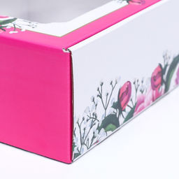 Цена за 5 шт. Коробка самосборная, с окном, Весенние пионы, 19 х 19 х 9 см - UPAK LAND фото 4