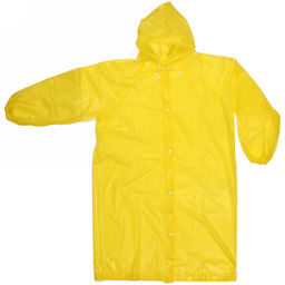 Цена за 2 шт. Дождевик-плащ "Катрина" с капюшоном и завязками, на кнопках 60 Мкрн 115см желтый ДоброСад
