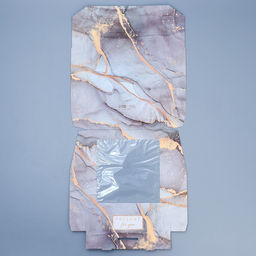 Цена за 5 шт. Кондитерская упаковка, коробка с ламинацией «Мрамор», 20×20×4 см