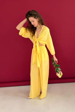 Блузка СЕТ029/05/Желтый - M&G all natural фото 4