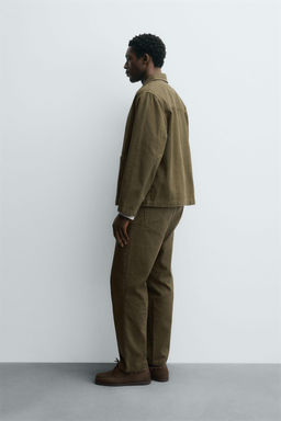 TEXTURED COTTON TROUSERS - Zara фото 4