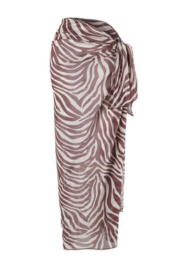 Zebra Desenli Orme Midi Plaj Pareo TBESS26PR00005