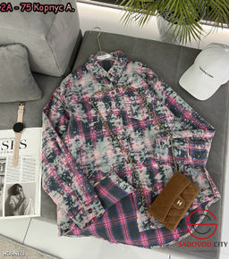 Рубашка женская в клетку - Bruno фото 4