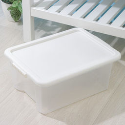 Контейнер для хранения Porter, 14 л, 42.5×31.5×17.5 см, с крышкой, цвет слоновая кость