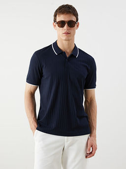 Polo Yaka ?izgili Erkek Dokulu Ti??rt