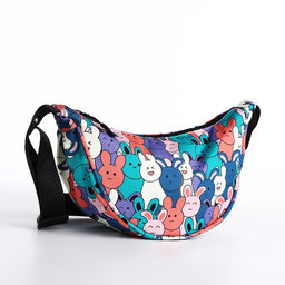 Сумка молодёжная на молнии, цвет разноцветный/зелёный - Simaland фото 4