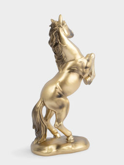 Статуэтка, 25 см, полирезин, золотистая, Конь на дыбах, Horse - Anna lafarg фото 2