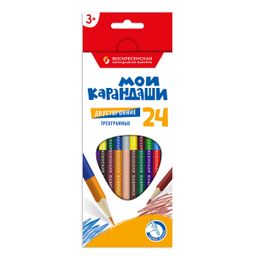 ВКФ Мои карандаши Набор двусторонних карандашей трехгранные MP-DCP-1012 заточенный 8 х 24 цв. 12 шт