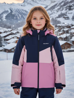 Горнолыжный костюм зимний для девочки розового цвета 9518R