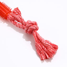 Игрушка канатная с жевательными элементами Зубочистка, 45 см, микс цветов - Пижон фото 5