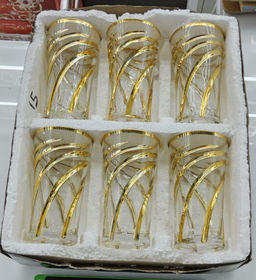 Стакан 6 штук / 1915-6DD /уп 12/ золото