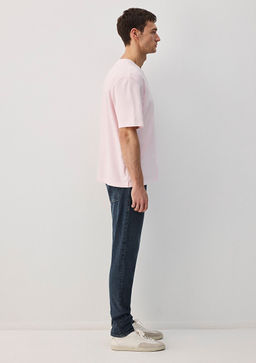 Pembe Basic Tisort - Mavi фото 4