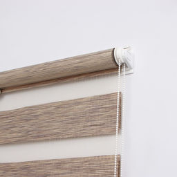 Штора рулонная Вудэн, премиум блэкаут, 100160 см, 3 варианта крепления, цвет бежево-серый - Simaland фото 3