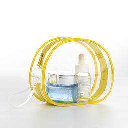 Цена за 2 шт. Косметичка на молнии для бассейна, с ручкой, жёлтая/прозрачная - Simaland фото 3