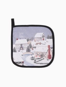 Прихватки «Этель» Winter village, набор 2 шт., 20×28 см, 19×19 см
