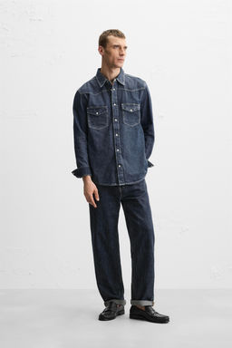 WESTERN DENIM SHIRT WITH POCKETS - Zara фото 36