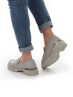 01-PDS132-2 GRAY Ботинки демисезонные женские (натуральная кожа)