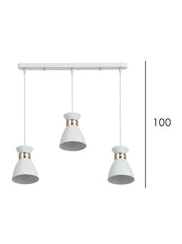 Светильник подвесной TR8466, 3хE27, 60 Вт, 55×13.5×100 см, белый