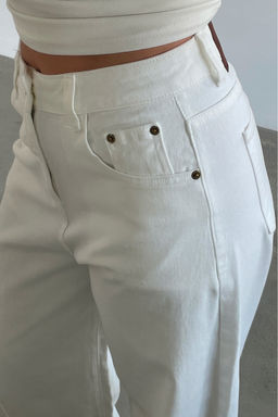 Джинсы свободные Белый - Erist store фото 4