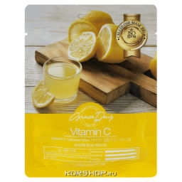 Тканевая маска для лица с витамином С Grace Day, Корея, 27 мл Акция