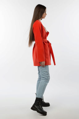 01-07739 Пальто женское демисезонное (пояс) - El podio фото 3