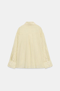 CAMISA GASA OVERSIZE BOLSILLO / Amarillo - Zara фото 6