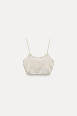 FINE KNIT OPENWORK BRALETTE - Zara фото 4