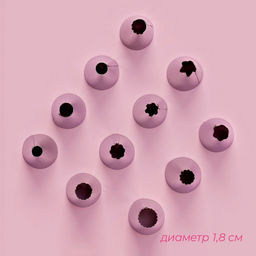 Набор кондитерский Доляна, 11 предметов: 10 насадок, мешок, МИКС фото 4