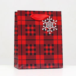 Цена за 12 шт. Пакет ламинированный Красный квардрат 11,5 х 14,5 х 6 см - Simaland фото 3