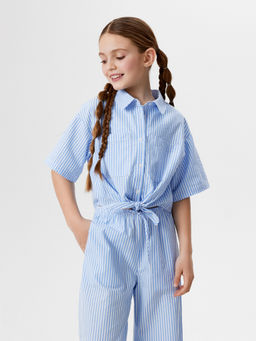 ACOOLA / Блузка детская для девочек Messia_bl голубая полоска