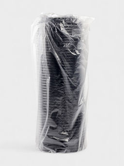 Цена за 100 шт. Крышка одноразовая для стакана «Чёрная» с клапаном, глянец 90 мм