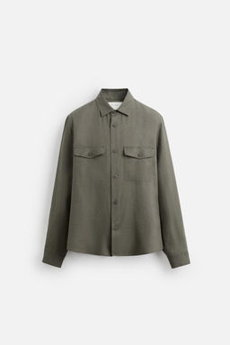 100% LINEN OVERSHIRT - Zara фото 15