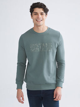 Bisiklet Yaka Uzun Kollu Sweatshirt