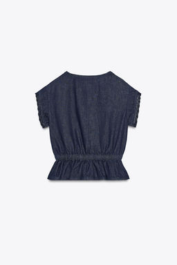 LACE DENIM SHIRT - Zara фото 6