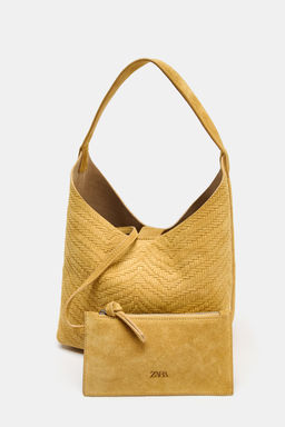 BRAIDED SPLIT SUEDE BAG - Zara фото 11