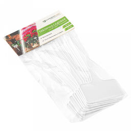 Табличка садовая для маркировки растений 5,5х3,5х15см, полипропилен, белый, набор 10шт (Беларусь)