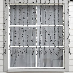 Гирлянда «Занавес» 2×1.5 м, IP65, УМС, тёмная нить каучук, 300 LED, свечение синее, 220 В